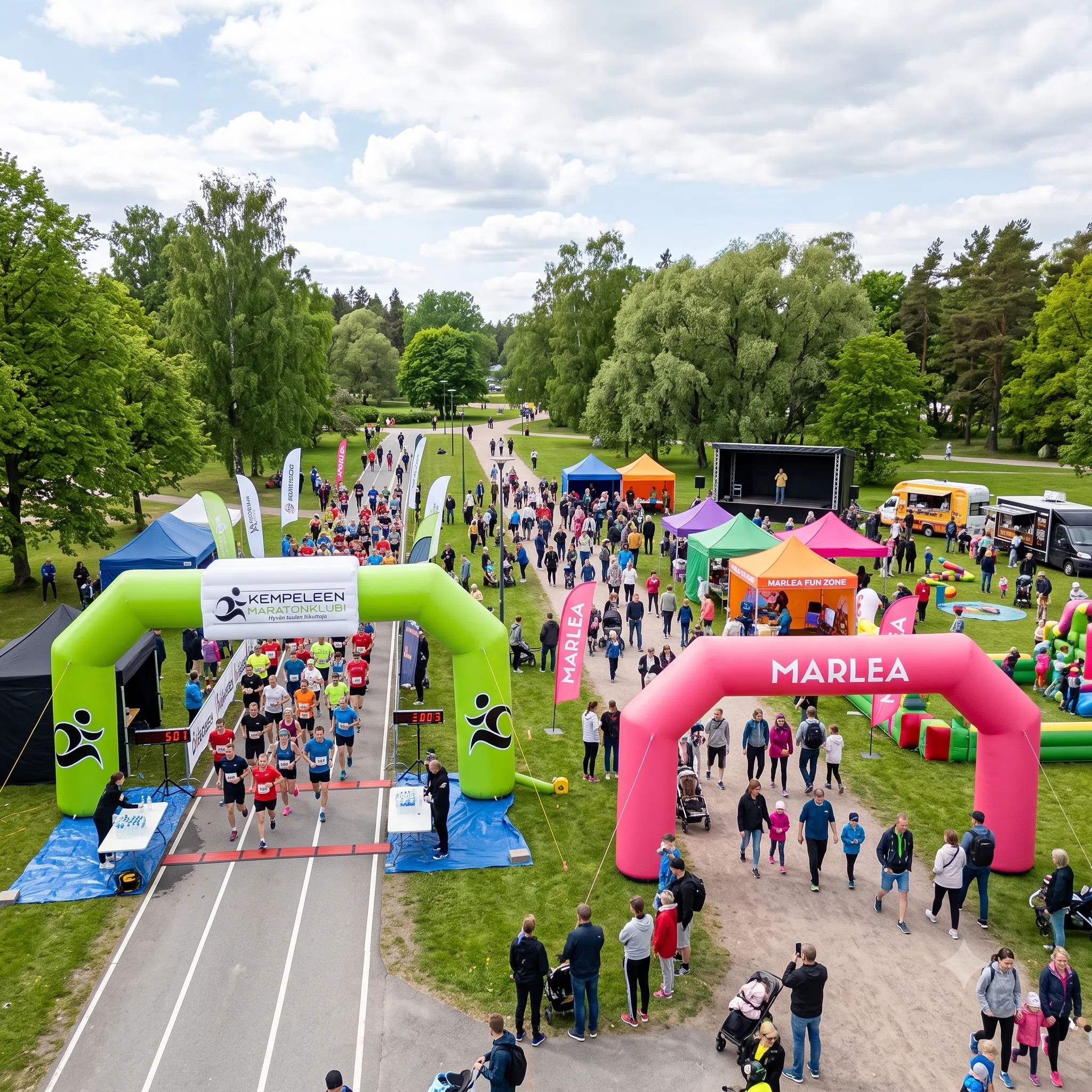 Ilmatäytteinen maalikaari Kulmikas