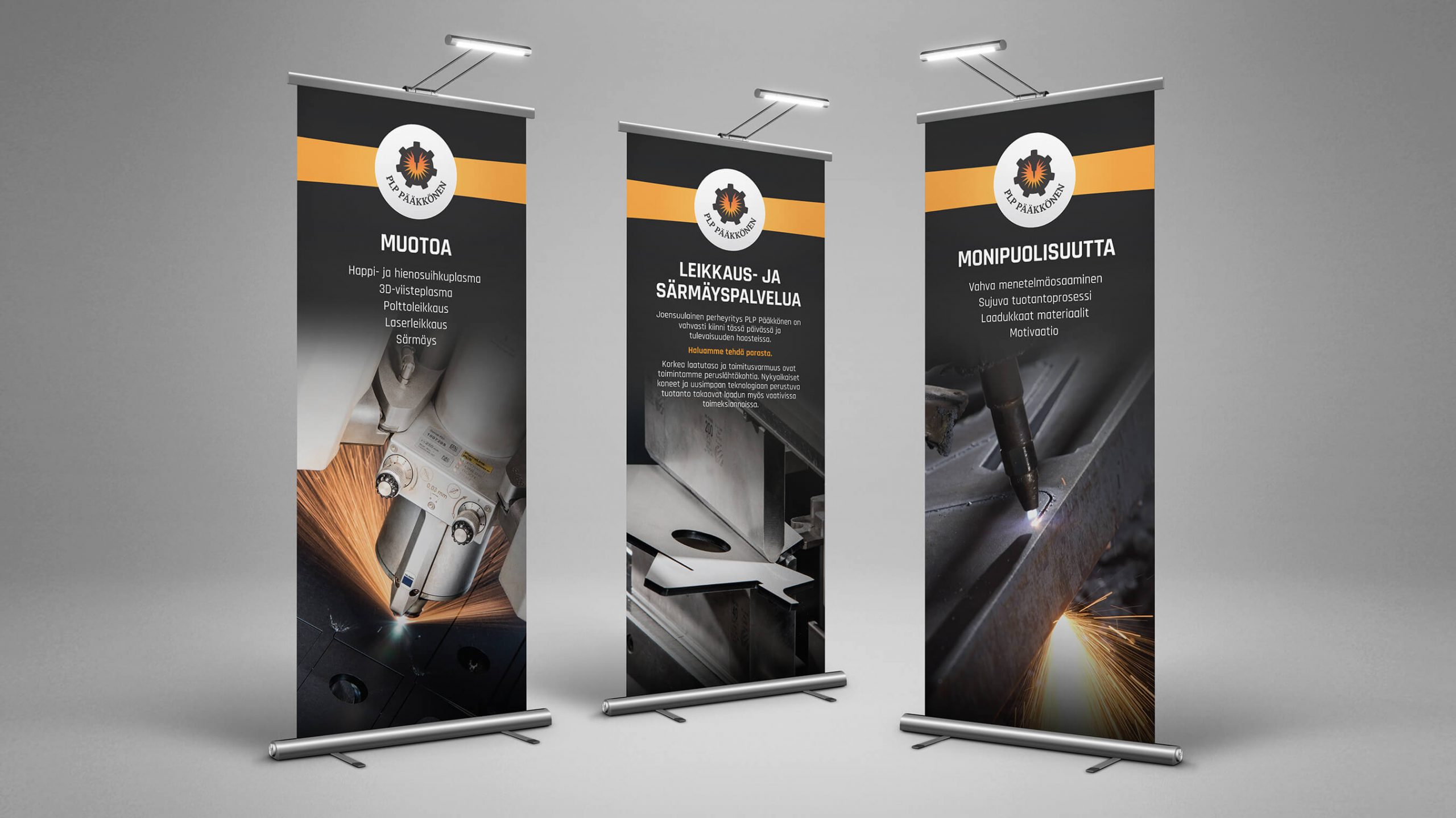 Messuosasto roll-up-telineet Mediakumpu - Marlea