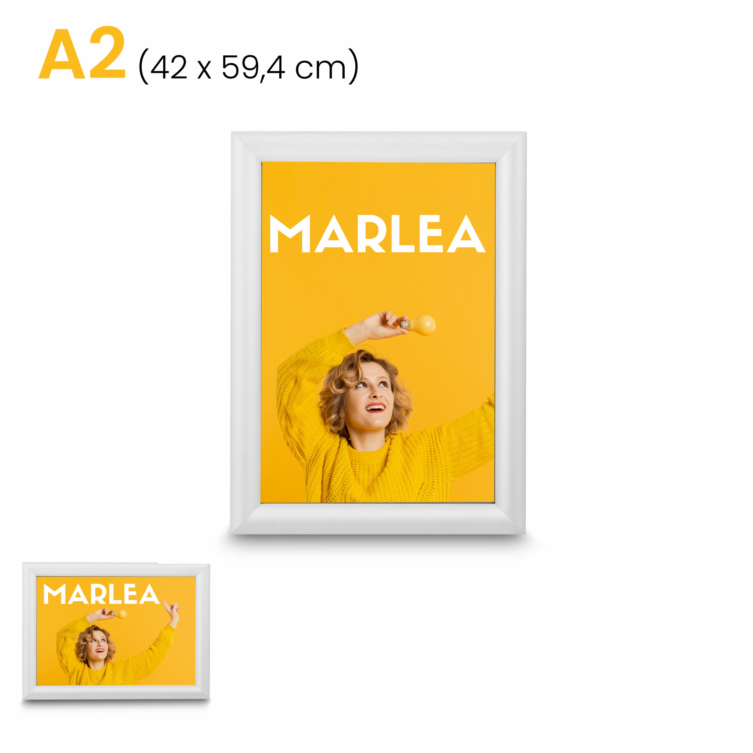 Julisteteline A2 seinälle, alumiini | Marlea