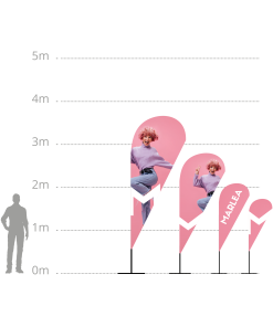 Kaksipuoleinen Rantalippu Pisara
