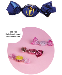 Digitaalisesti painetut käärekaramellit