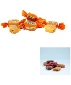 Toffee käärekaramelli mainosmakeiset