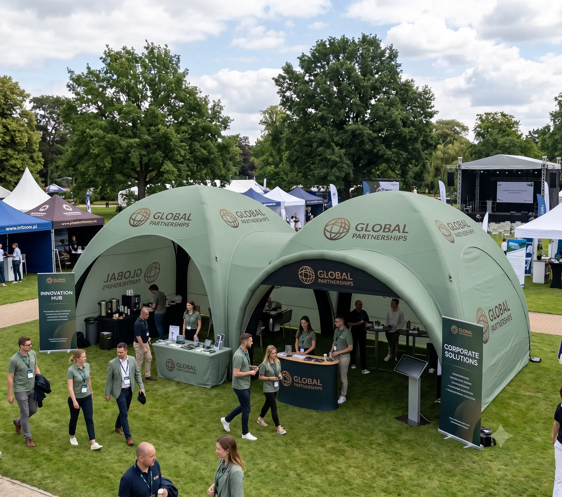 Ilmatäytteinen Spider Hermetic -teltta (3x3m – 7x7m)