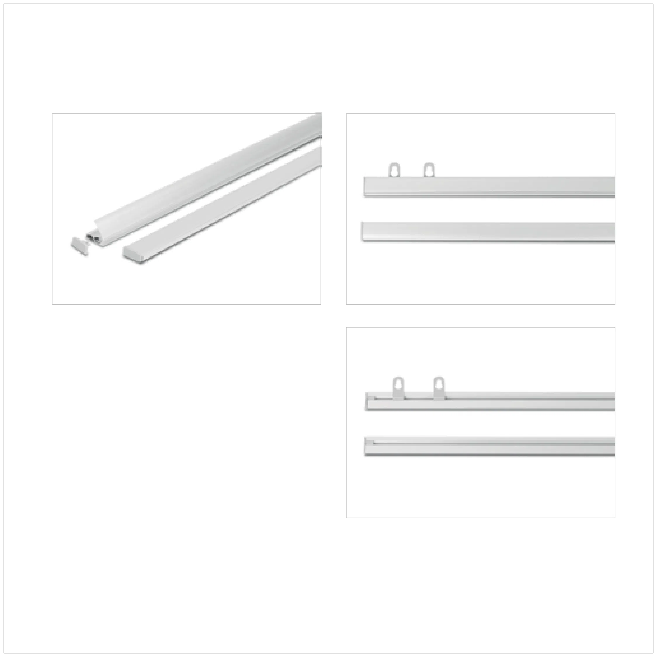 Poster Rails Slim -Ohuet Julistelistat (400–2000 mm)